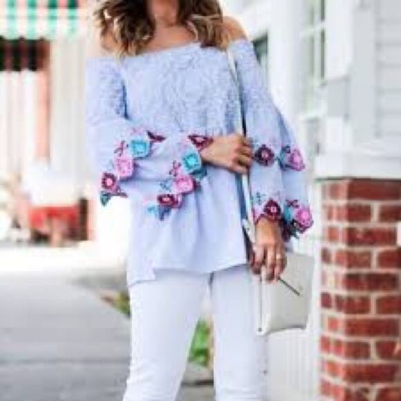 Loft Fiesta Off the Shoulder Top - Picture 1 of 8